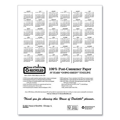 House of Doolittle Recycled Meeting Note Planner, 11 x 8.5, Black Cover, 12-Month (Jan to Dec): 2026 (583992)