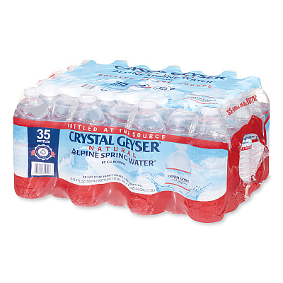 Crystal Geyser Alpine Spring Water, 16.9 oz Bottle, 35/Carton (CGW35001CT)