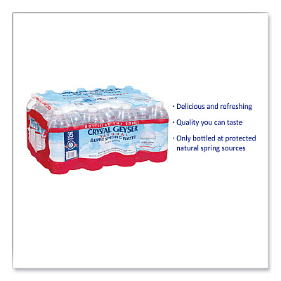 Crystal Geyser Alpine Spring Water, 16.9 oz Bottle, 35/Carton (CGW35001CT)