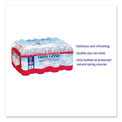 Crystal Geyser Natural Alpine Spring Water, 16.9 oz Bottle, 35/Carton (CGW35001CTDEP)