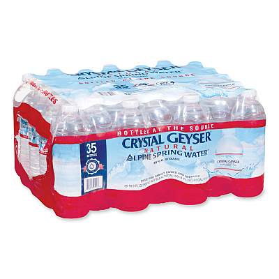 Crystal Geyser Alpine Spring Water, 16.9 oz Bottle, 35/Carton (CGW35001CT)