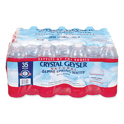 Crystal Geyser Alpine Spring Water, 16.9 oz Bottle, 35/Carton (CGW35001CT)