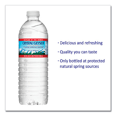 Crystal Geyser Alpine Spring Water, 16.9 oz Bottle, 35/Carton (CGW35001CT)