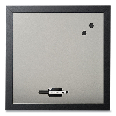 MasterVision Black Shadow Message Board Set: (1) Bulletin, (1) Bulletin/Dry Erase, (1) Magnetic Dry Erase, Assorted Sizes, Black Frames (BVCSOR034)