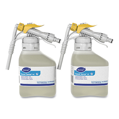 Diversey Good Sense Liquid Odor Counteractant, Fresh, 1.5 L RTD Bottle, 2/Carton (DVO93165353)