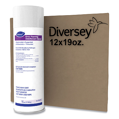 Diversey Envy Foaming Disinfectant Cleaner, Lavender Scent, 19 oz Aerosol Spray (DVO04531EA)