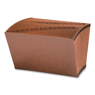 Smead TUFF Expanding Open-Top Stadium File, 31 Sections, 1/31-Cut Tabs, Legal Size, Redrope (SMD70469)