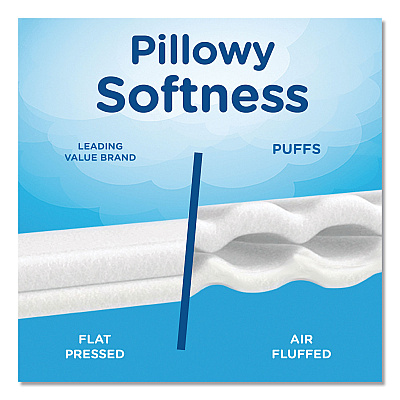 Puffs Plus Lotion Facial Tissue, 2-Ply, White, 124/Box, 3 Box/Pack, 8 Packs/Carton (PGC39363)