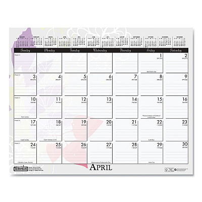 House of Doolittle Recycled Wild Flower Wall Calendar, Wild Flowers Artwork, 15 x 12, White/Multicolor Sheets, 12-Month (Jan to Dec): 2026 (3469)