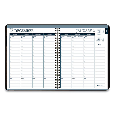 House of Doolittle Recycled Monthly Weekly 7 Day Planner, 8.75 x 6.88, Black Cover, 12-Month (Jan to Dec): 2026 (286802)