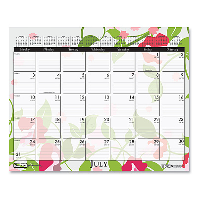 House of Doolittle Recycled Wild Flower Wall Calendar, Wild Flowers Artwork, 15 x 12, White/Multicolor Sheets, 12-Month (Jan to Dec): 2026 (3469)