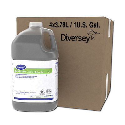 Diversey Suma Star D1 Hand Dishwashing Detergent, Unscented, 1 gal Bottle, 4/Carton (DVO957227280)