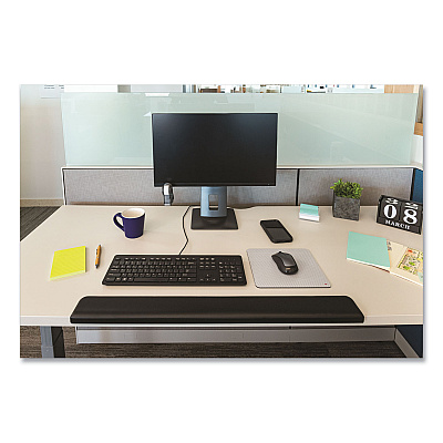 3M Gel Wrist Rest for Standing Desks, 30.13 x 3.25, Black (MMMWR200B)