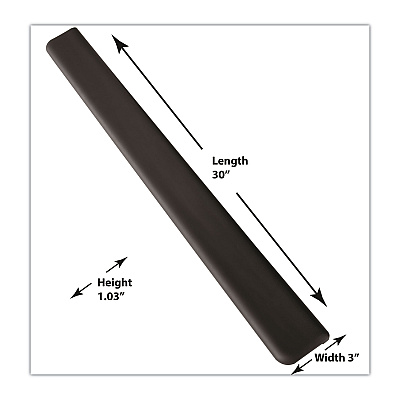 3M Gel Wrist Rest for Standing Desks, 30.13 x 3.25, Black (MMMWR200B)