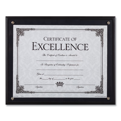 DAX Award Plaque, Wood/Acrylic Frame, Up to 8.5 x 11, Black (DAXN15908NT)