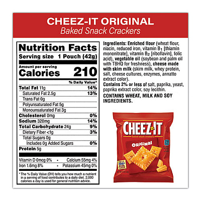 Cheez-It Baked Snack Crackers Variety Pack, Assorted Flavors, (8) 0.75 oz/ (37) 1.5 oz Bags, Ships in 1-3 Business Days (GRR70000122)