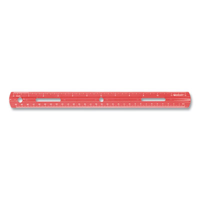 Westcott Plastic Ruler, Standard/Metric, 12" (30 cm) Long, Assorted Translucent Colors (ACM17722)