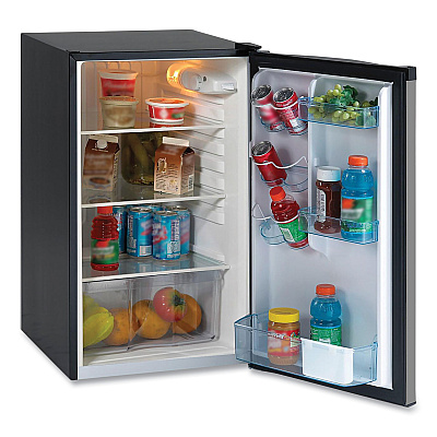 Avanti 4.4 Cu.Ft. Auto-Defrost Refrigerator, 19.25 x 22 x 33, Black with Stainless Steel Door (AVAAR4456SS)