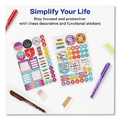 Avery Planner Sticker Variety Pack for Moms, Budget, Family, Fitness, Holiday, Work, Assorted Colors, 1,820/Pack (AVE6780)