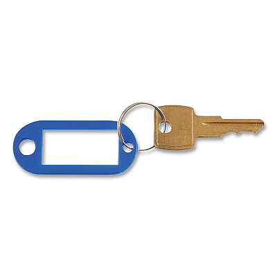 Advantus Key Tags Label Window, 0.88 x 0.19 x 2, Dark Blue, 6/Pack (AVTKEY98019)