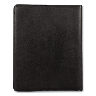 Bond Street Faux-Leather Padfolio with Solar Calculator, 9 x 12 Pad, 9.75 x 12.5, Black (BND5040BSBLACK)