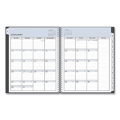 Blue Sky Passages Appointment Planner, 11 x 8.5, Charcoal Cover, 12-Month (Jan to Dec): 2026 (100009)
