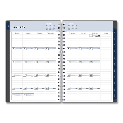 Blue Sky Passages Weekly/Monthly Planner, 8 x 5, Charcoal Cover, 12-Month (Jan to Dec): 2026 (100010)