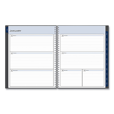 Blue Sky Passages Weekly/Monthly Planner, 11 x 8.5, Charcoal Cover, 12-Month (Jan to Dec): 2026 (100008)