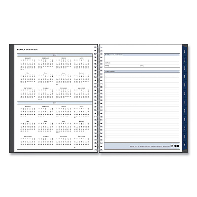 Blue Sky Passages Weekly/Monthly Planner, 11 x 8.5, Charcoal Cover, 12-Month (Jan to Dec): 2026 (100008)