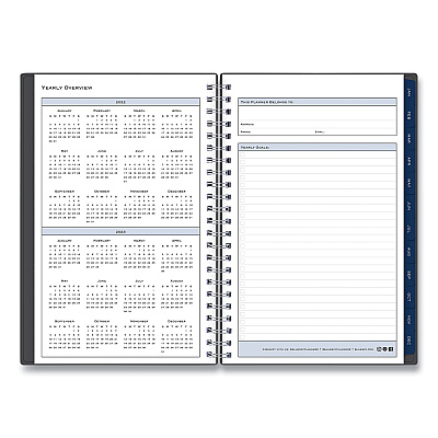 Blue Sky Passages Weekly/Monthly Planner, 8 x 5, Charcoal Cover, 12-Month (Jan to Dec): 2026 (100010)