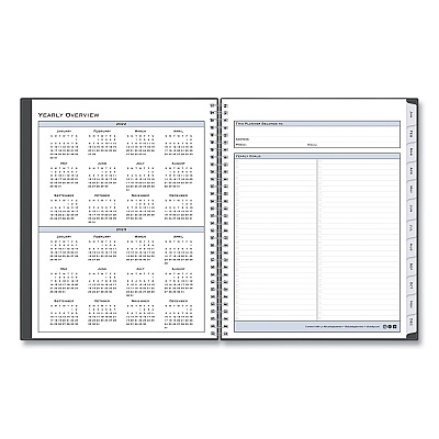 Blue Sky Passages Appointment Planner, 11 x 8.5, Charcoal Cover, 12-Month (Jan to Dec): 2026 (100009)