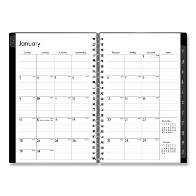 Blue Sky Enterprise Weekly/Monthly Planner, 8 x 5, Black Cover, 12-Month (Jan to Dec): 2026 (111291)