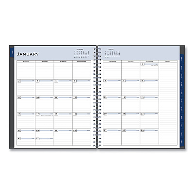 Blue Sky Passages Monthly Planner, 10 x 8, Charcoal Cover, 12-Month (Jan to Dec): 2026 (100011)