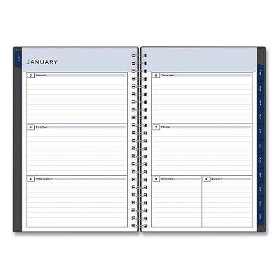 Blue Sky Passages Weekly/Monthly Planner, 8 x 5, Charcoal Cover, 12-Month (Jan to Dec): 2026 (100010)