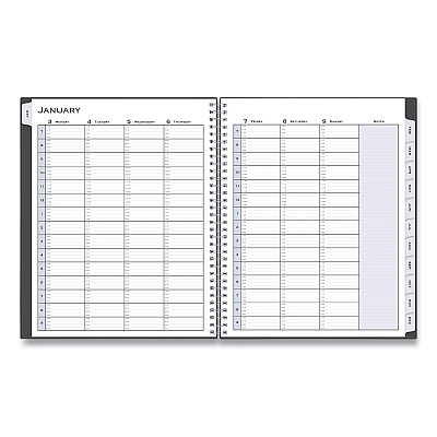 Blue Sky Passages Appointment Planner, 11 x 8.5, Charcoal Cover, 12-Month (Jan to Dec): 2026 (100009)