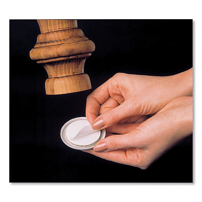 Master Caster Mighty Movers Self-Stick Furniture Sliders, Round, 2.25" Diameter, Beige, 4/Pack (MAS87003)