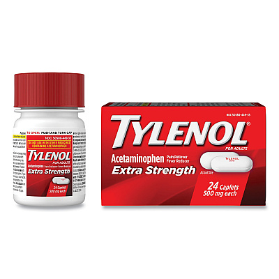 Tylenol Extra Strength Pain Reliever Caplets, 24 Caplets (MCL044905)