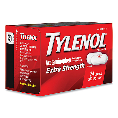 Tylenol Extra Strength Pain Reliever Caplets, 24 Caplets (MCL044905)