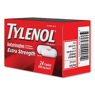 Tylenol Extra Strength Pain Reliever Caplets, 24 Caplets (MCL044905)