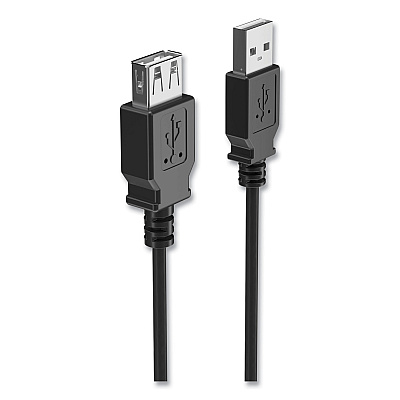 NXT Technologies USB 2.0 Extension Cable, 6 ft, Black (NXT24400022)