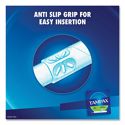 Tampax Cardboard Applicator Tampons, Super, 10/Box (PGC31409)