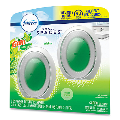 Febreze smallSPACES, Gain Original Scent, 7.5 mL Cartridge, 2/Pack (PGC93330EA)