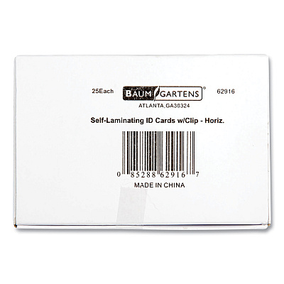 SICURIX Self Laminating Badge Holder, Horizontal, 3.5 x 2.25, Clear, 25/Pack (SRXBAU62916)