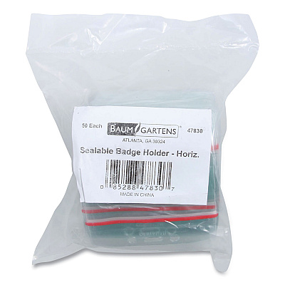 SICURIX Sealable Cardholder, Horizontal, 3.75 x 2.62, Clear, 50/Pack (SRXBAU47830)