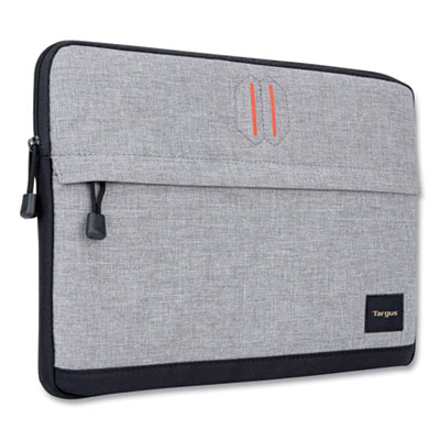 Targus Strata Neoprene Laptop Sleeve, Fits Devices Up to 13.3", Polyester, 14 x 2 x 10.25, Pewter/Black (TRGTSS62404US)