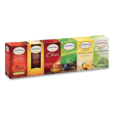 TWININGS Tea Bags, Assorted, 25/Box (TWG54191)