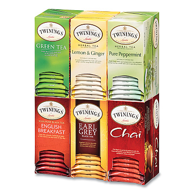 TWININGS Tea Bags, Assorted, 25/Box (TWG54191)
