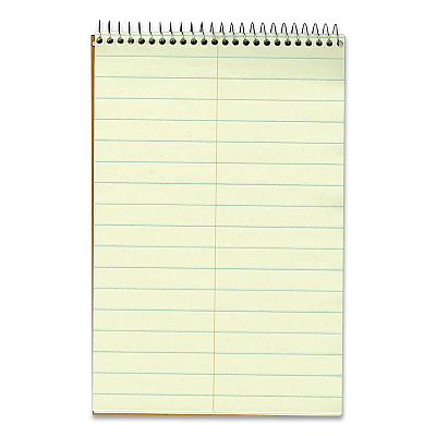 Ampad Steno Pads, Pitman Rule, White Cover, 80 Green-Tint 6 x 9 Sheets (AMP25275)