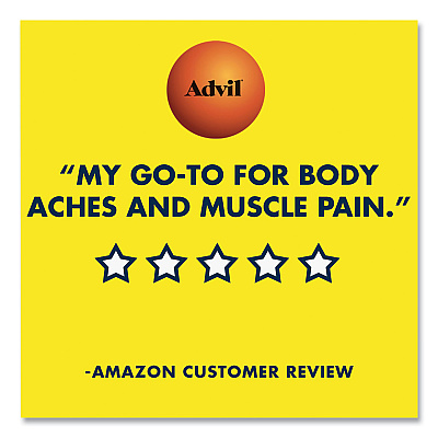 Advil Ibuprofen Pain Reliever Tablets, 100 Count (AVL015040)