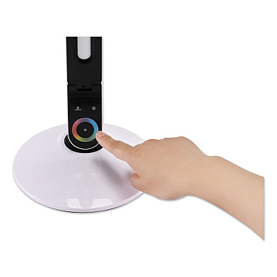 Bostitch Color Changing LED Desk Lamp with RGB Arm, 18.12" High, White (BOSVLED1605BOS)
